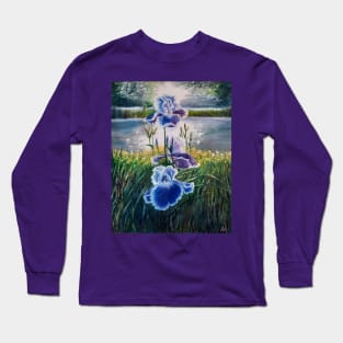 Irises in the rays of sunrise Long Sleeve T-Shirt